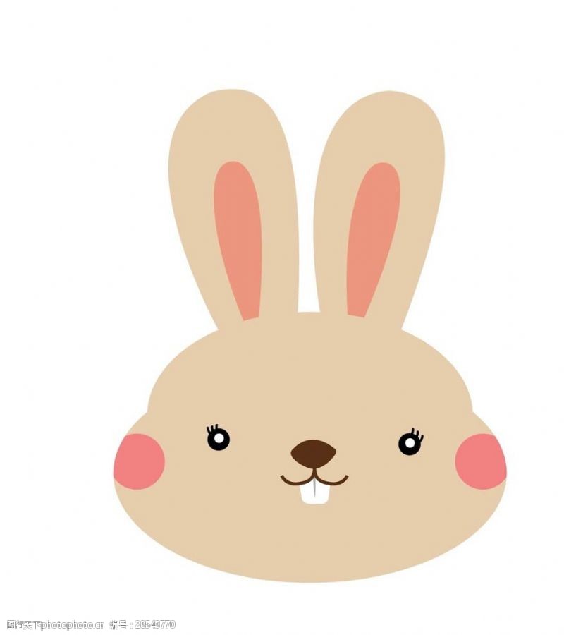 扁平动物卡通兔子