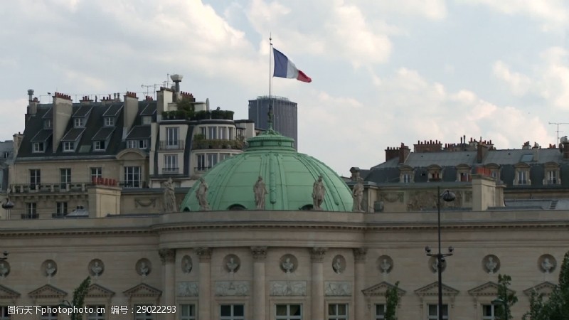 文博学院法国国旗在国立博物馆