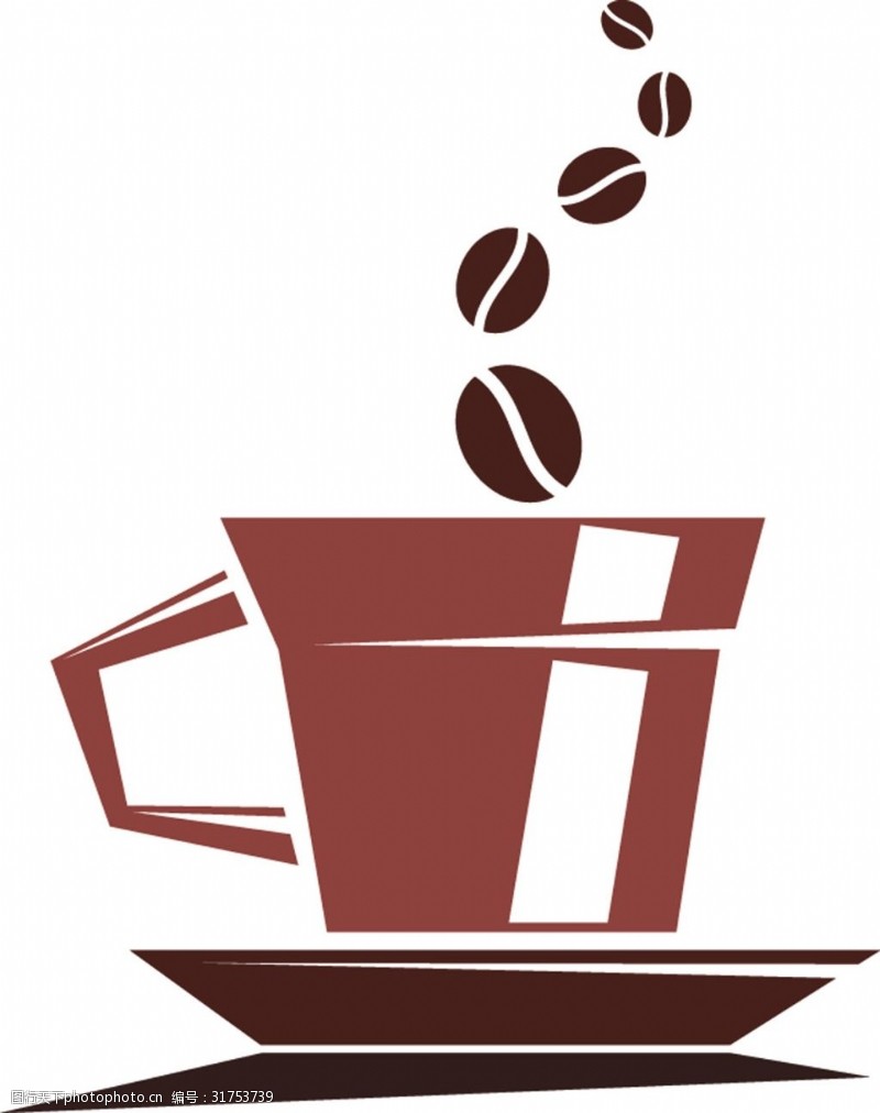 咖啡杯免费下载咖啡豆图标设计矢量