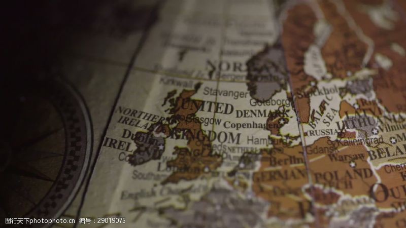 欧洲国家的地图老式的欧洲世界