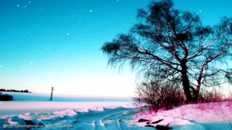 风景合成梦幻自然山川冰雪神秘视频素材