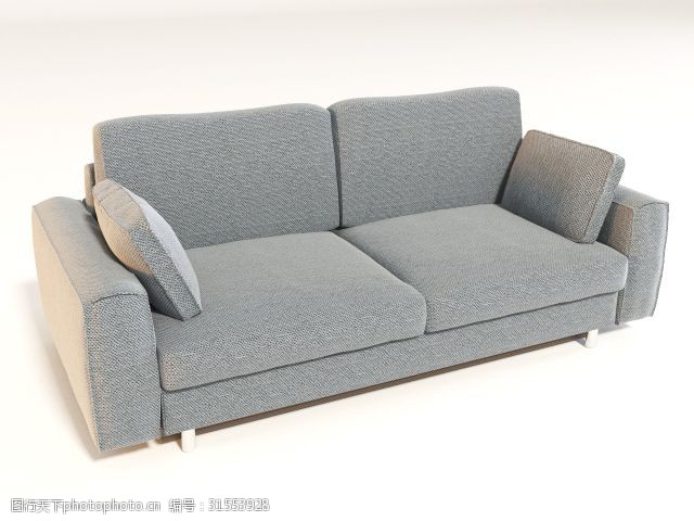 家具模型免费下载白色真皮沙发模型下载
