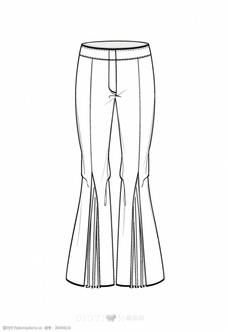 设计手稿长裤短裤裤子服装设计手绘线稿2