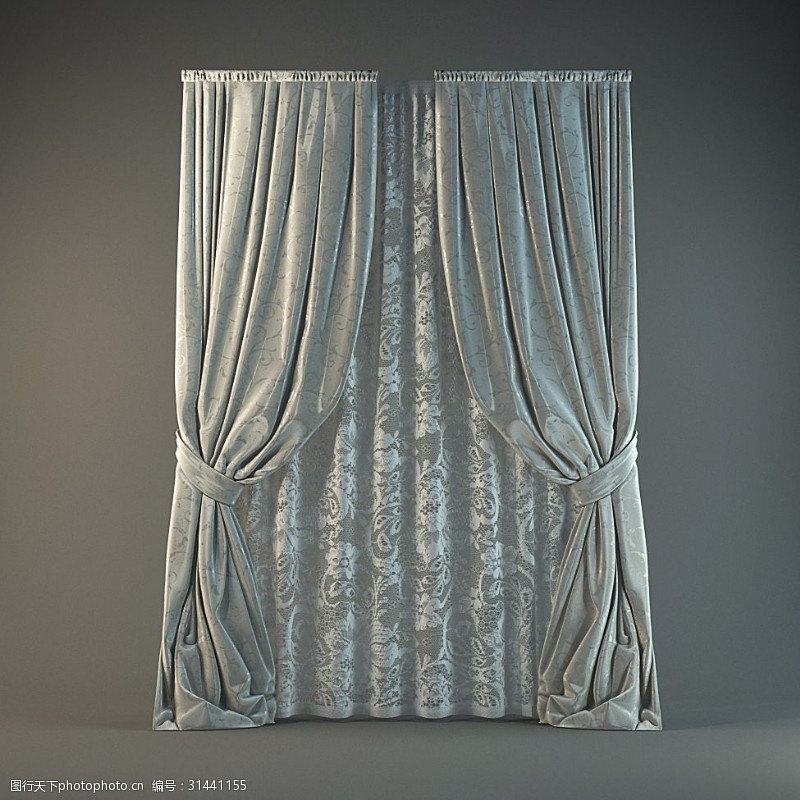 纱窗窗帘3d模型下载