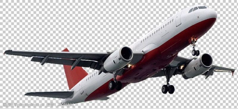 透气型红色机身大飞机免抠png透明图层素材