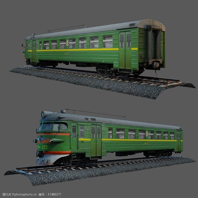 火车免费下载绿皮火车模型