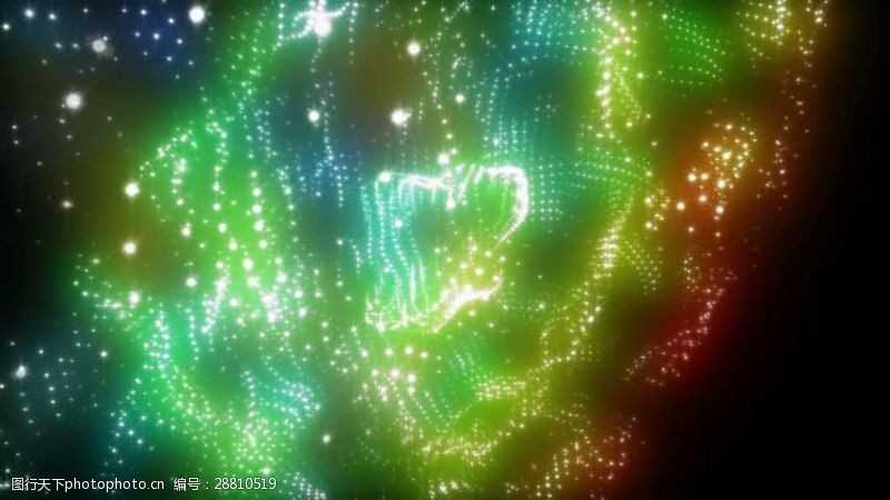 合成素材绿色光团闪烁光效视频素材