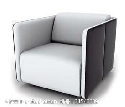 沙发模型素材下载3d渲染白色沙发效果图