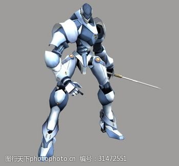 3d模型素材3d游戏角色attackiverobot
