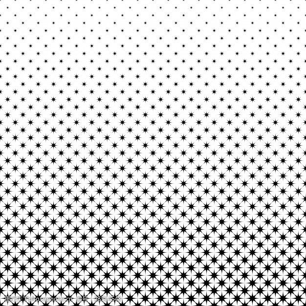 黑色和白色的星型模式的几何背景矢量插画从octagrams