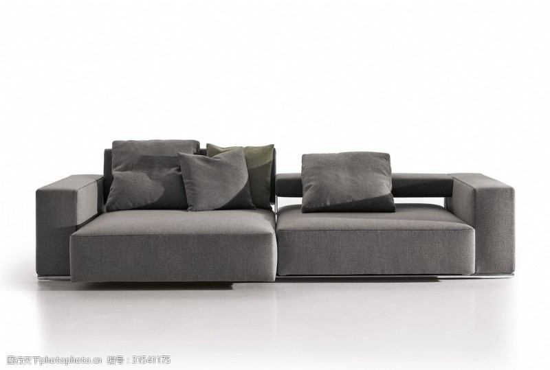 3d模型下载黑色组合沙发模型下载