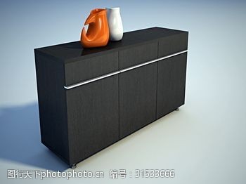 家具模型免费下载家具的3dsmax模型黑色的玄关柜的3dsmax模型
