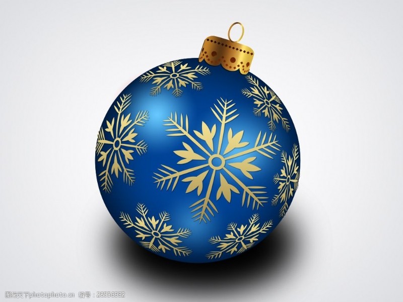 网球图标蓝色圣诞球装饰图标元素