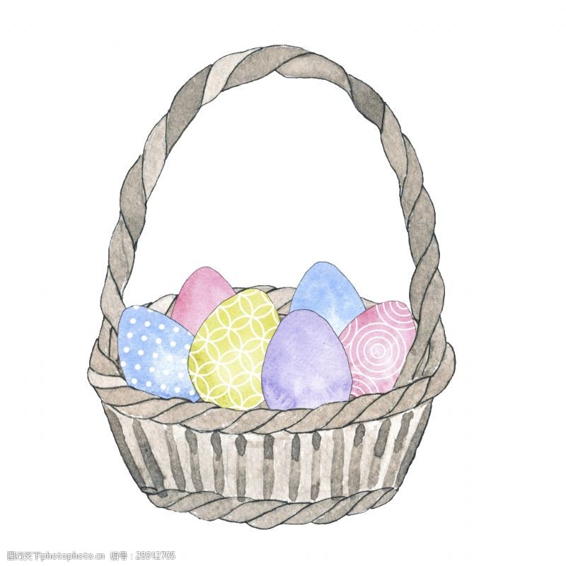 扣篮手绘篮子彩蛋万圣节透明装饰素材
