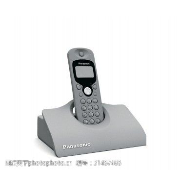 银座家电银灰色座机电话模型素材