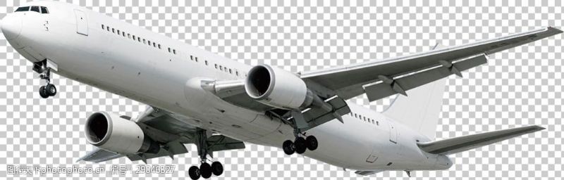 透气型白色飞行大飞机免抠png透明图层素材