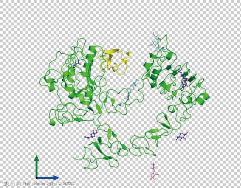 透气型绿色分子模型免抠png透明图层素材