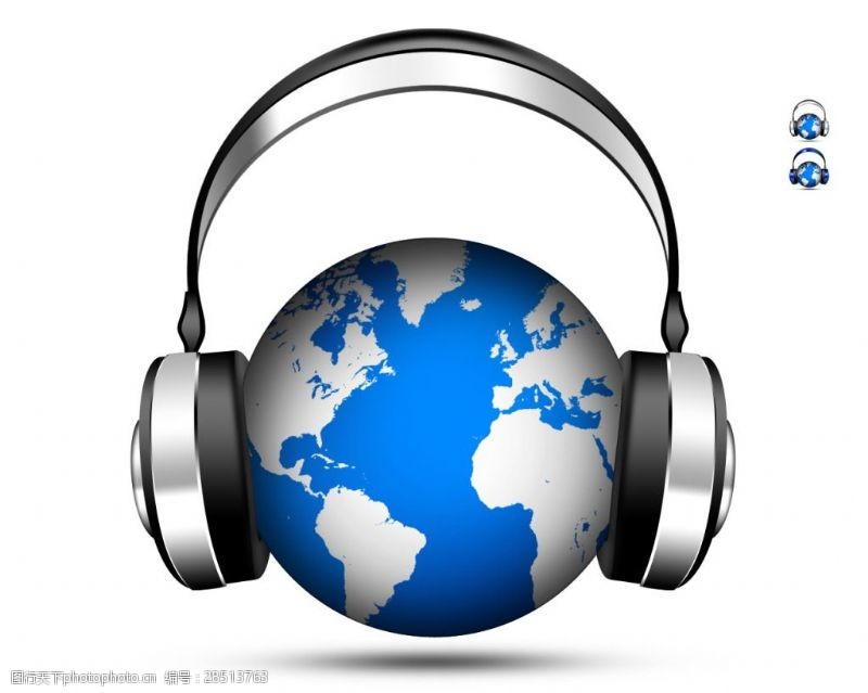 耳机图标世界音乐图标环球耳机icon图标