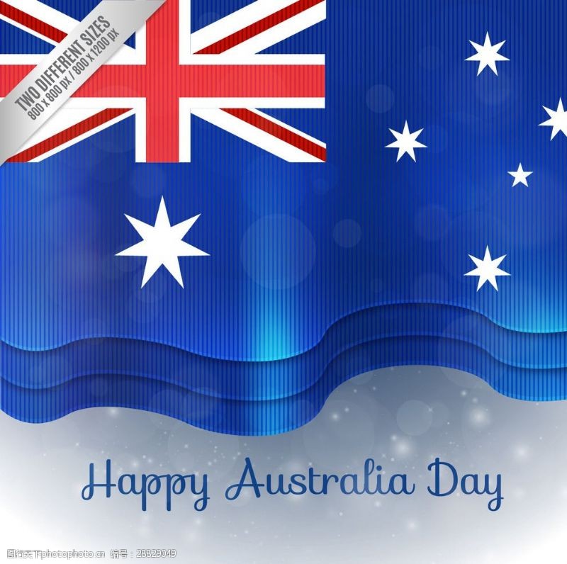 澳大利亚国旗澳大利亚爱国日背景