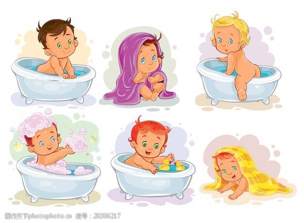 水泡小孩子洗澡