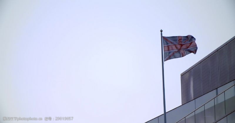 伟大旗帜英国伦敦国旗飘扬