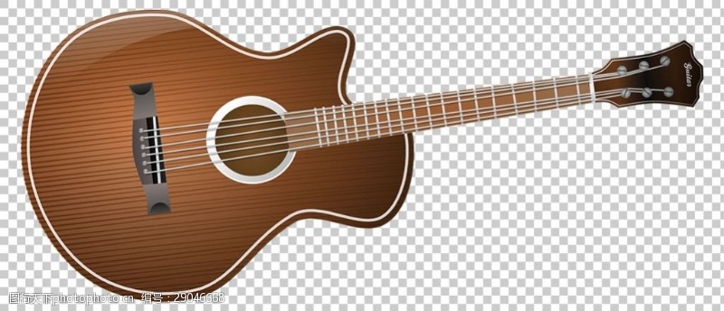棕色电吉他免抠png透明图层素材