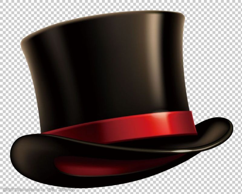 魔术大师黑色漂亮魔术帽免抠png透明图层素材