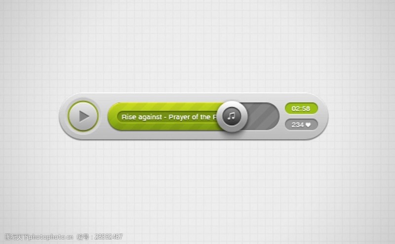 视频播放器绿色视频音乐播放器图标设计