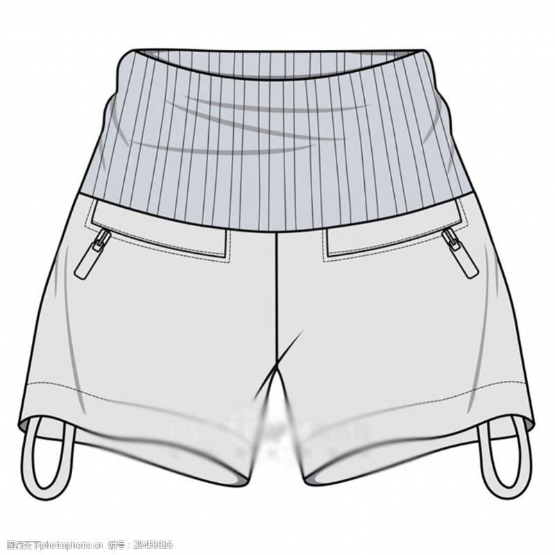 设计手稿长裤短裤裤子服装设计手绘线稿