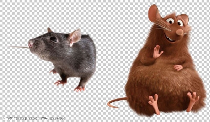 鼠绘手绘可爱老鼠图片免抠png透明图层素材
