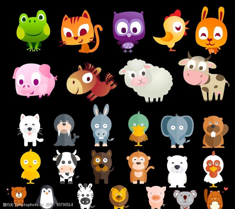 儿童机宣传可爱卡通动物