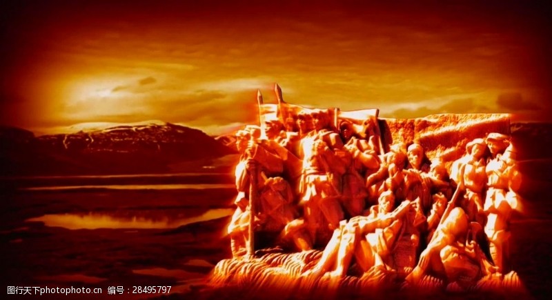 革命烈士中国近代红军解放军雕塑