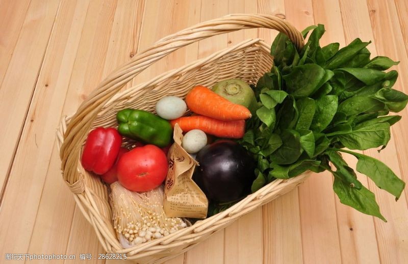 菠菜有机蔬菜菜篮子