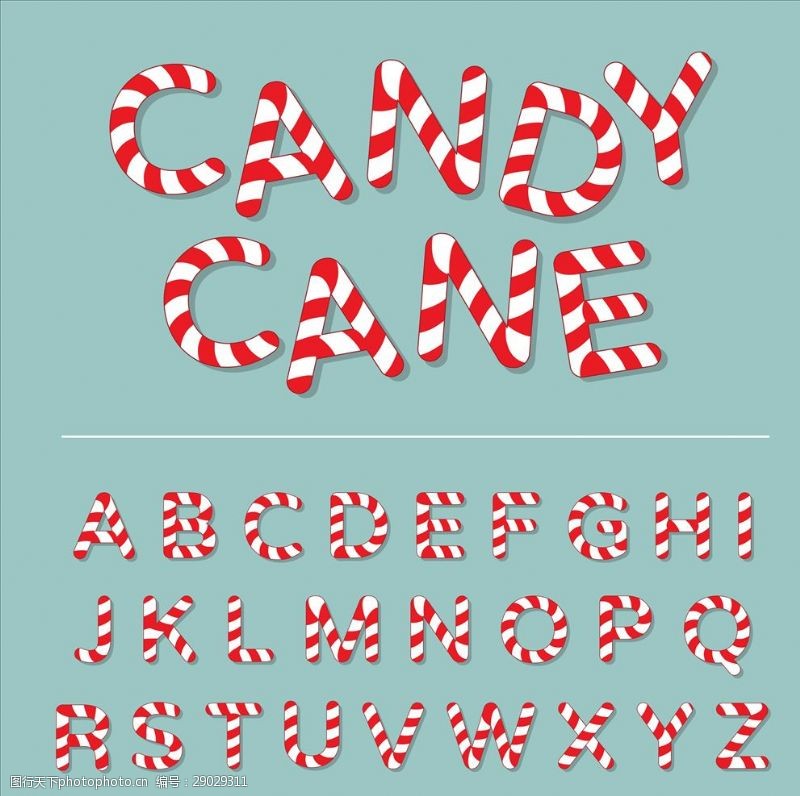 圣诞印花面料圣诞元素字体设计矢量图